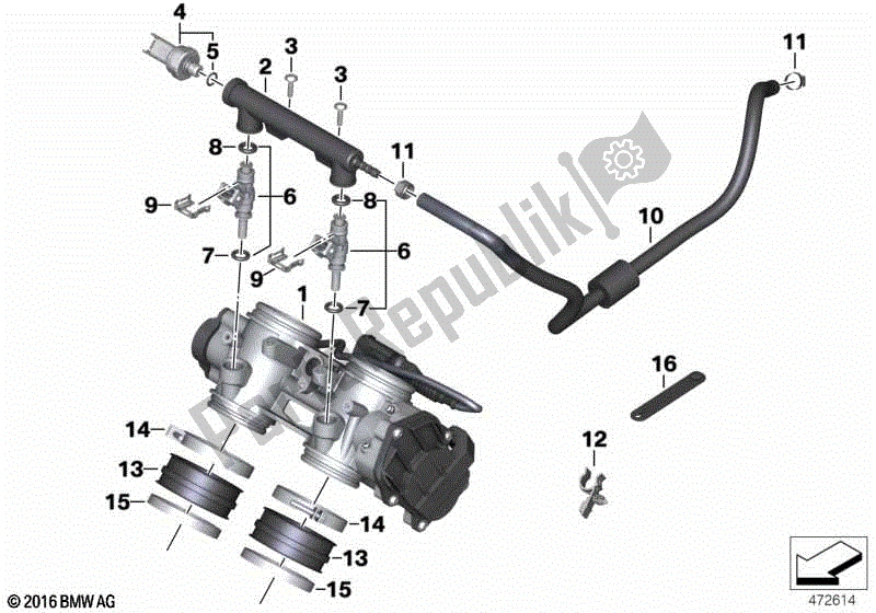 Toutes les pièces pour le Boîtier De Papillon Assy du BMW F 700 GS K 70 2016 - 2018