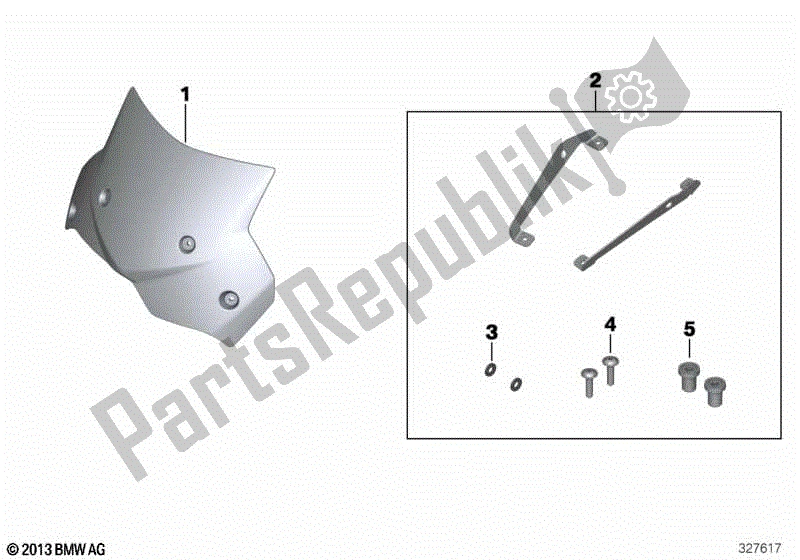 Toutes les pièces pour le Pare-brise, Teinté, Petit du BMW F 700 GS K 70 2016 - 2018