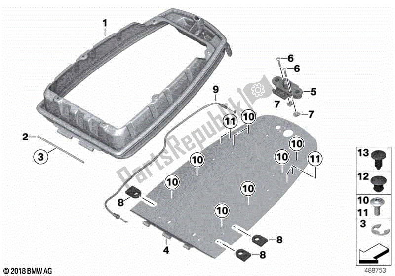 Todas las partes para Placa Base, Unidades De Radio de BMW F 750 GS K 80 2018 - 2021