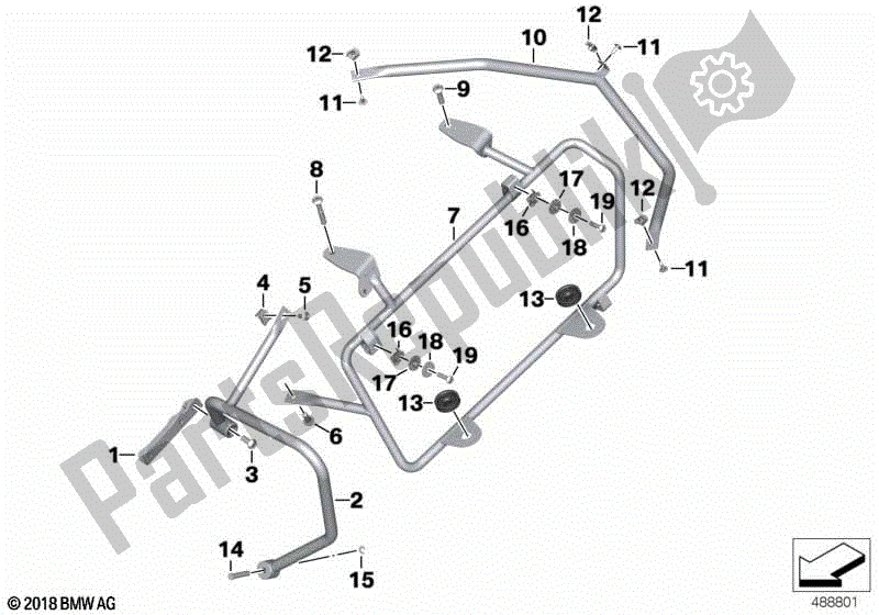 Todas las partes para Estuche, Vehículo Oficial de BMW F 750 GS K 80 2018 - 2021