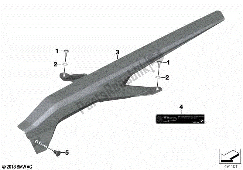 Todas as partes de Protetor De Corrente do BMW F 750 GS K 80 2018 - 2021