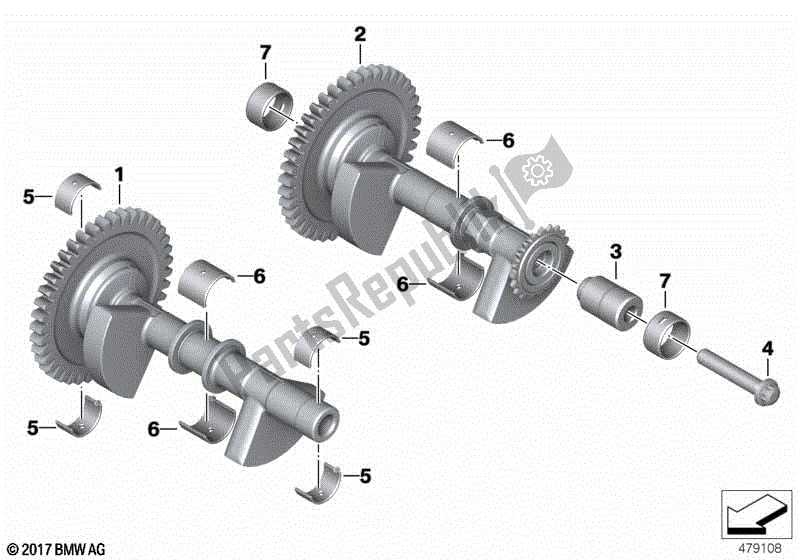 Todas las partes para Eje De Compensación de BMW F 750 GS K 80 2018 - 2021