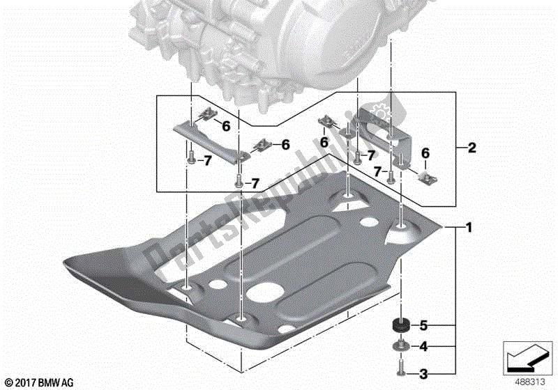 Todas las partes para Protección Del Motor, Aluminio de BMW F 750 GS K 80 2018 - 2021