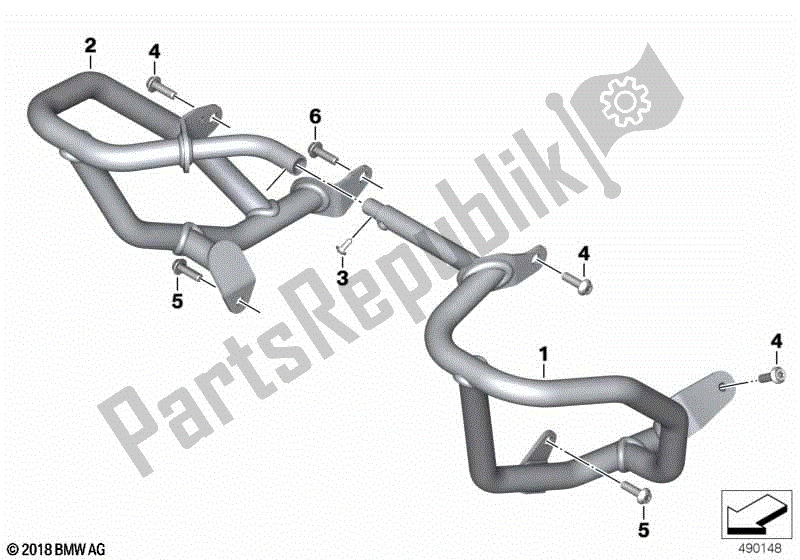 Todas las partes para Barra De Protección Del Motor de BMW F 750 GS K 80 2018 - 2021