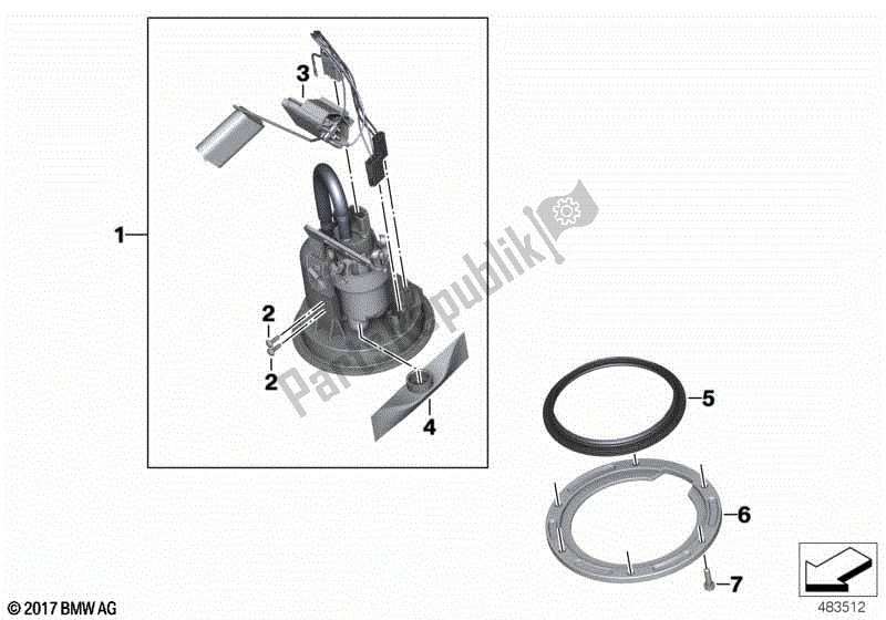 Todas las partes para Bomba De Combustible / Sensor De Flotador de BMW F 750 GS K 80 2018 - 2021