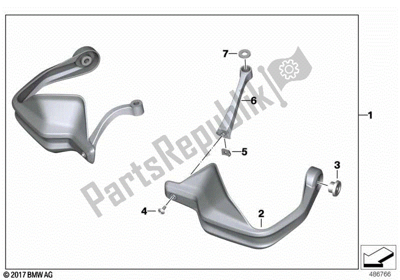 Todas las partes para Protector De Manos de BMW F 750 GS K 80 2018 - 2021