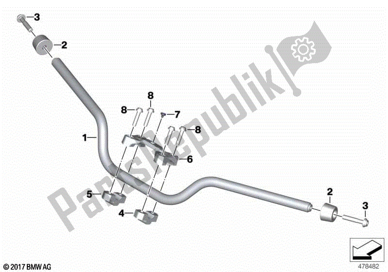 Todas las partes para Manillar de BMW F 750 GS K 80 2018 - 2021