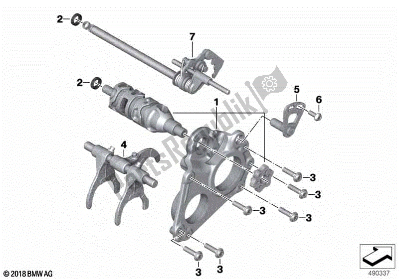 Todas las partes para Componentes Internos De Control De Cambios de BMW F 750 GS K 80 2018 - 2021