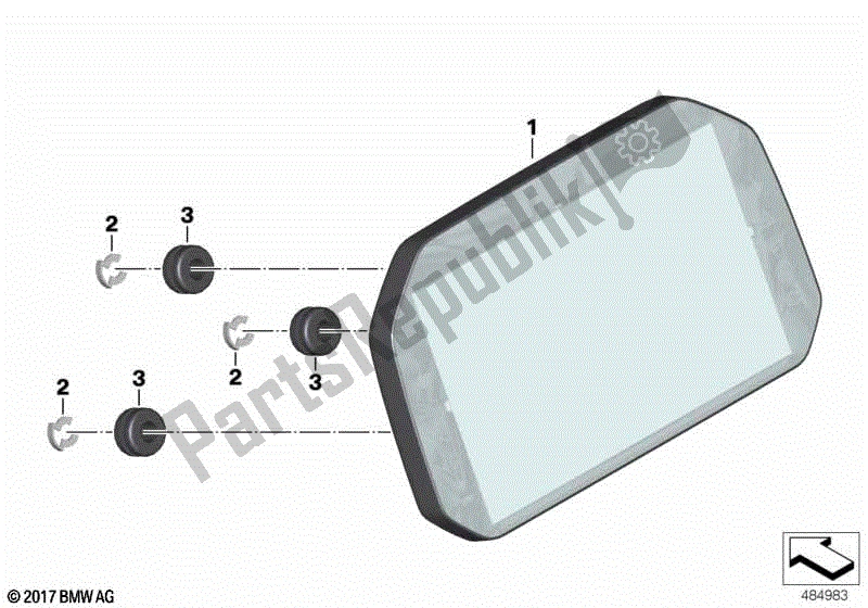 Todas las partes para Panel De Instrumentos / Pantalla Tft de BMW F 750 GS K 80 2018 - 2021