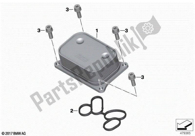 Todas las partes para Enfriador De Aceite Con Líneas De Suministro Y Retorno de BMW F 750 GS K 80 2018 - 2021