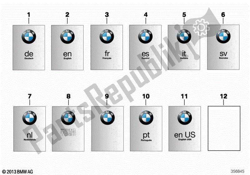 Todas las partes para Manual Del Propietario de BMW F 750 GS K 80 2018 - 2021