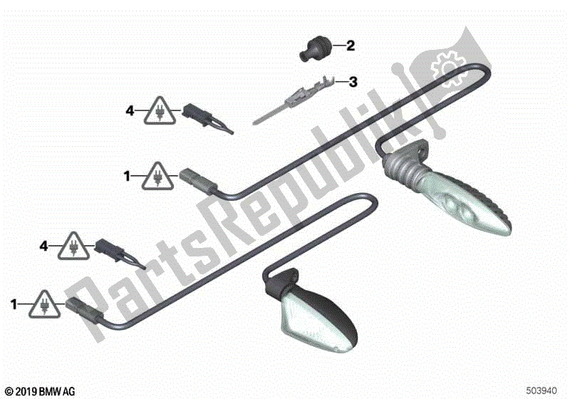 Todas las partes para Conector De Reparación, Lámpara Indicadora de BMW F 750 GS K 80 2018 - 2021