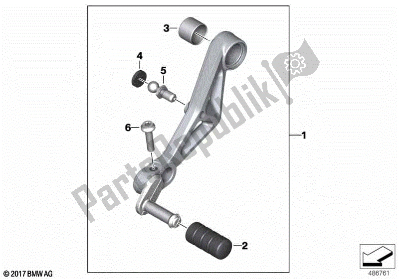 Todas las partes para Palanca De Cambio, Ajustable de BMW F 750 GS K 80 2018 - 2021