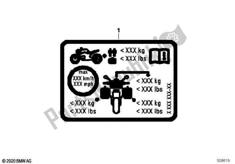 Todas las partes para Signo, Carga útil, Icono de BMW F 750 GS K 80 2018 - 2021