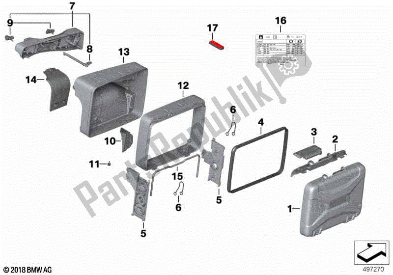 Todas las partes para Piezas Sueltas, Estuche Vario de BMW F 750 GS K 80 2018 - 2021