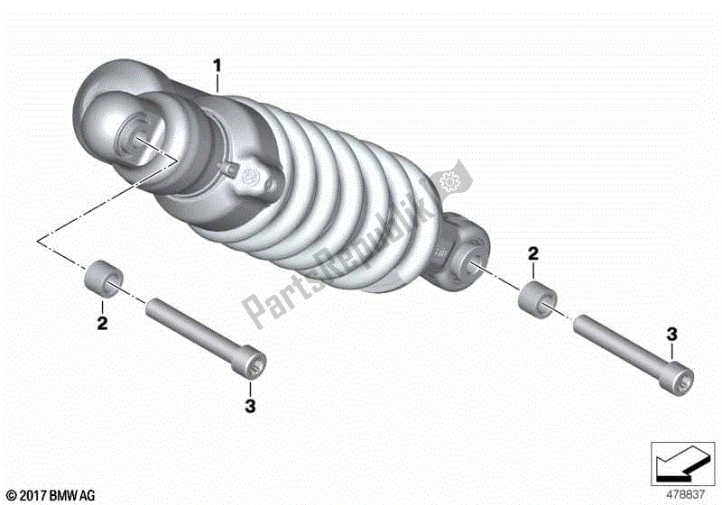 Todas las partes para Puntal De Resorte, Esa, Trasero de BMW F 750 GS K 80 2018 - 2021