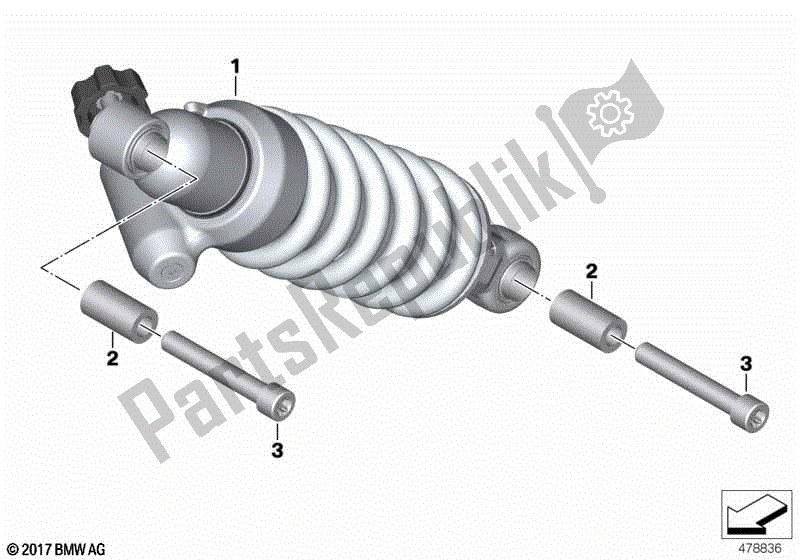 Todas las partes para Puntal De Resorte, Trasero de BMW F 750 GS K 80 2018 - 2021