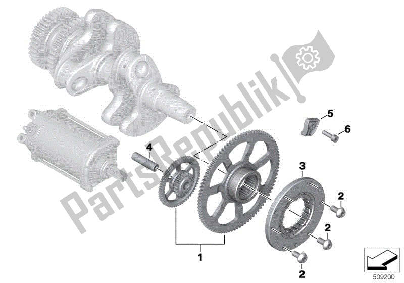 Todas las partes para Embrague Unidireccional De Arranque, Engranaje Reductor de BMW F 750 GS K 80 2018 - 2021