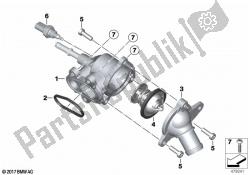 Thermostat and coolant lines