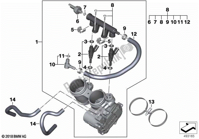 Todas las partes para Válvula De Mariposa Y Actuador de BMW F 750 GS K 80 2018 - 2021