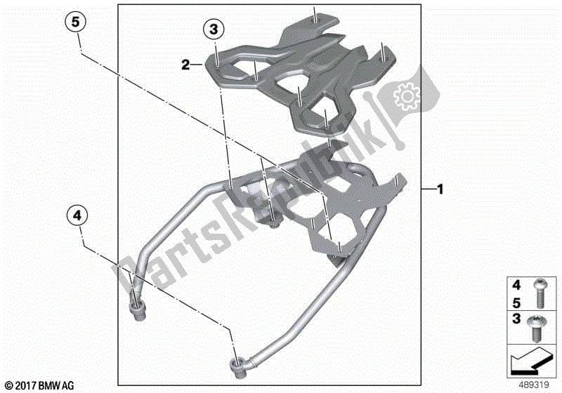 Todas las partes para Portaequipajes Topcase de BMW F 750 GS K 80 2018 - 2021