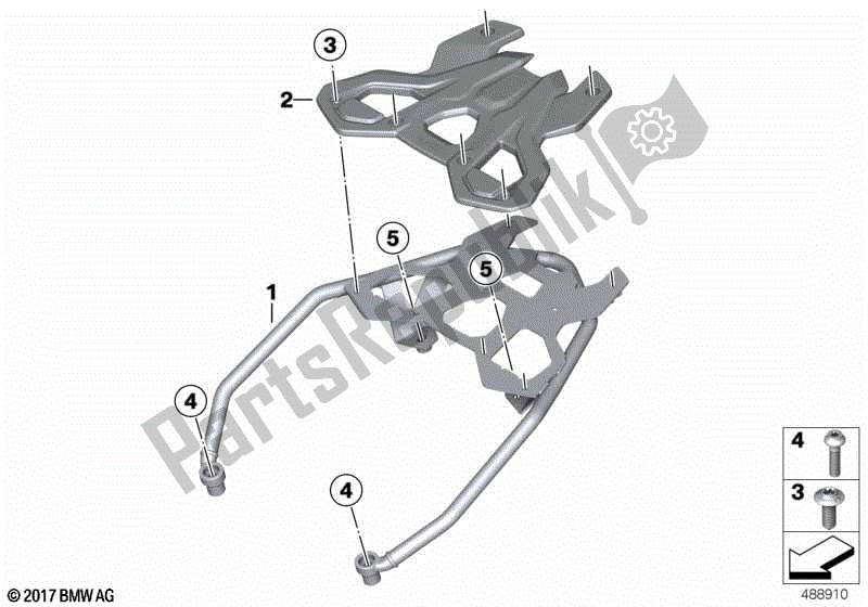 Todas las partes para Portaequipajes Topcase de BMW F 750 GS K 80 2018 - 2021