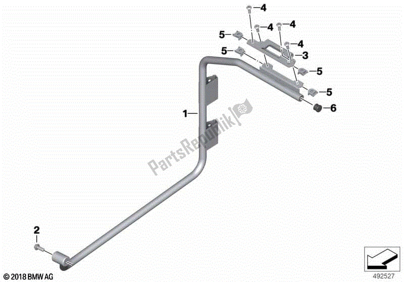 Todas las partes para Perno En U Trasero Derecho de BMW F 750 GS K 80 2018 - 2021