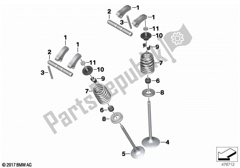 Todas las partes para Válvulas Con Resortes de BMW F 750 GS K 80 2018 - 2021
