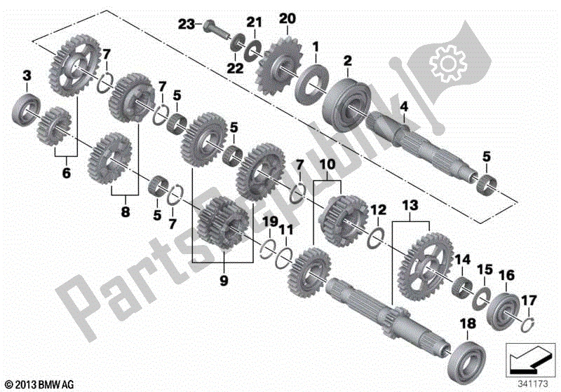 Todas las partes para Piezas De Transmisión / Cambio De 6 Velocidades de BMW F 800 GS K 72 2008 - 2012