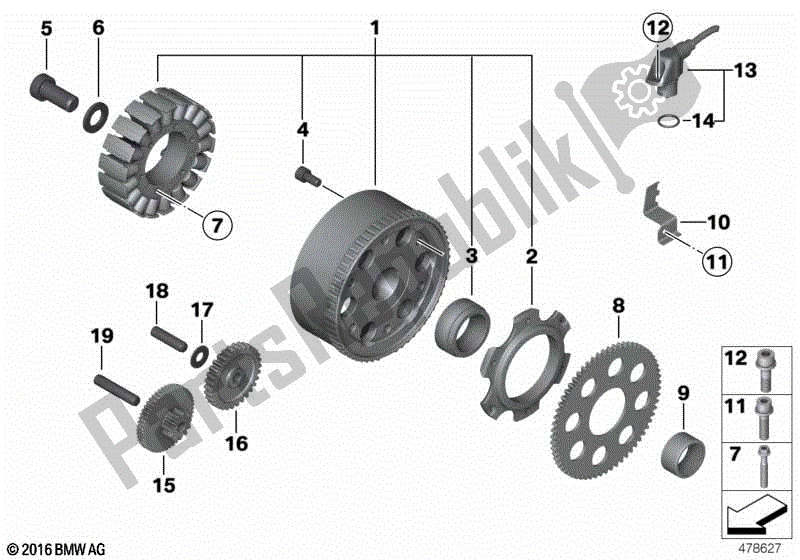 Todas las partes para Alternador de BMW F 800 GS K 72 2008 - 2012