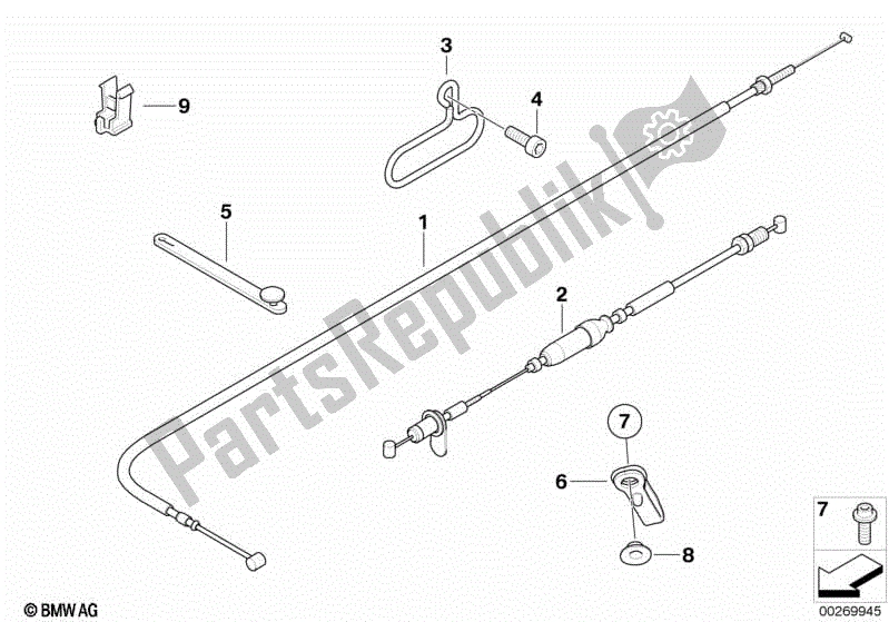 Todas las partes para Cables Bowden de BMW F 800 GS K 72 2008 - 2012