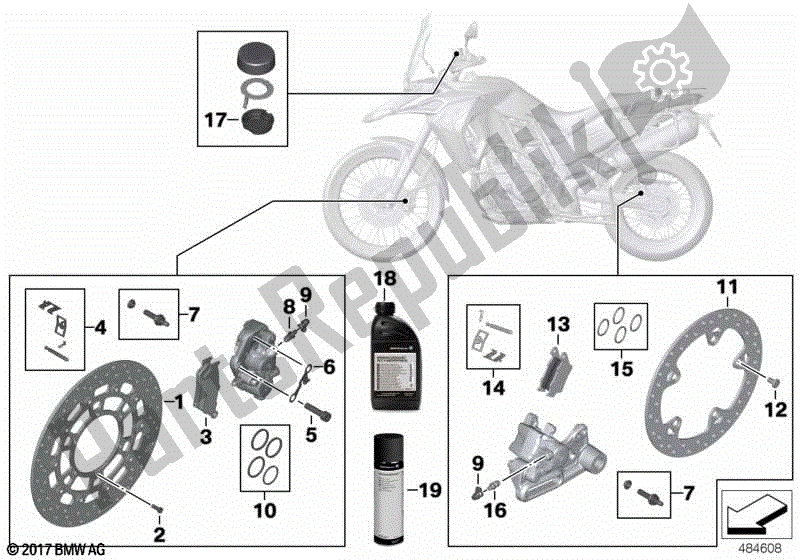 Toutes les pièces pour le Service De Freinage du BMW F 800 GS K 72 2008 - 2012