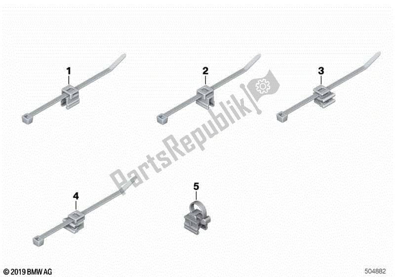 Toutes les pièces pour le Serre-câble Avec Support, Clip De Bord du BMW F 800 GS K 72 2008 - 2012