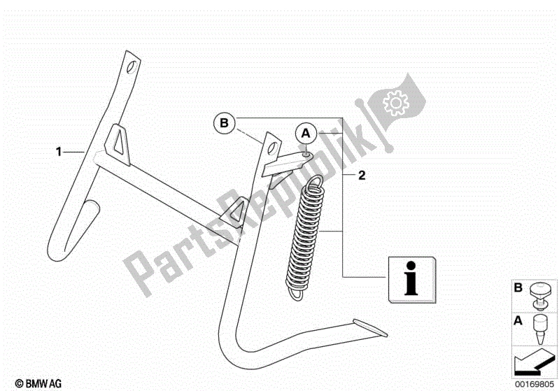 Todas las partes para Soporte Central de BMW F 800 GS K 72 2008 - 2012