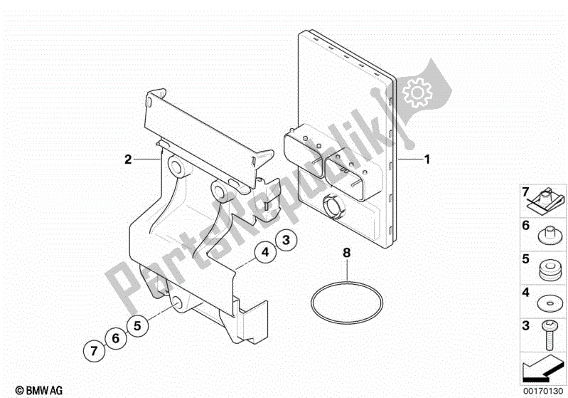 Toutes les pièces pour le électronique Du Châssis Central du BMW F 800 GS K 72 2008 - 2012