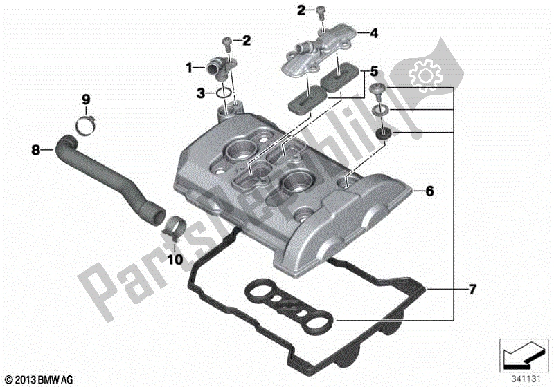 Todas las partes para Tapa De Culata / Piezas De Montaje de BMW F 800 GS K 72 2008 - 2012