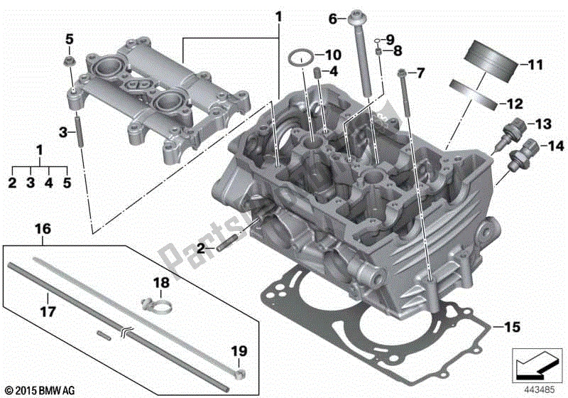 Todas las partes para Cabeza De Cilindro de BMW F 800 GS K 72 2008 - 2012