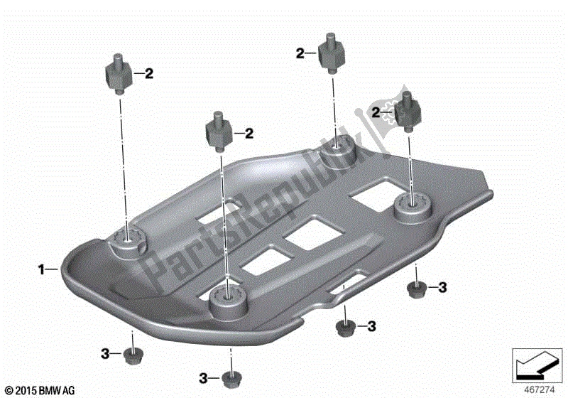 Alle onderdelen voor de Motorbescherming, Kunststof van de BMW F 800 GS K 72 2008 - 2012