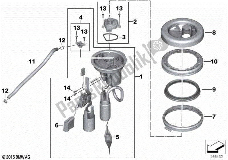 Toutes les pièces pour le Pompe à Essence du BMW F 800 GS K 72 2008 - 2012