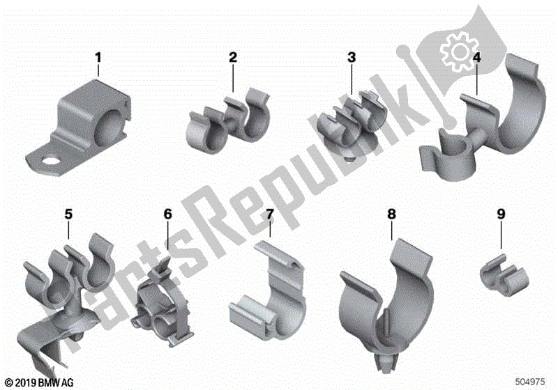 Todas las partes para Clips De Línea, Soportes De Manguera de BMW F 800 GS K 72 2008 - 2012