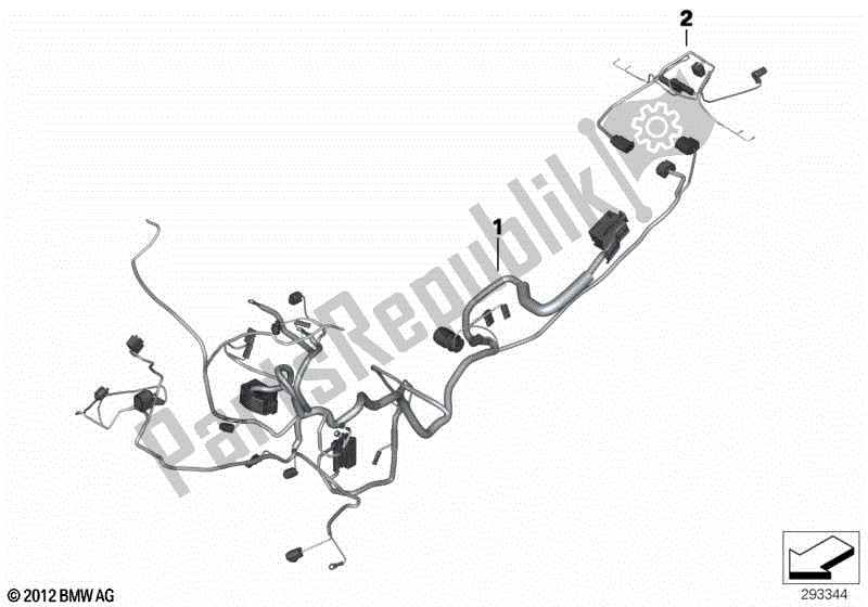 Toutes les pièces pour le Harnais Principal / Arrière du BMW F 800 GS K 72 2008 - 2012