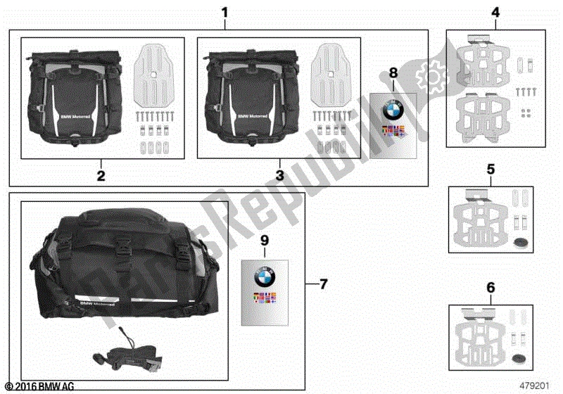 Todas las partes para Sistema De Equipaje Diverso de BMW F 800 GS K 72 2008 - 2012