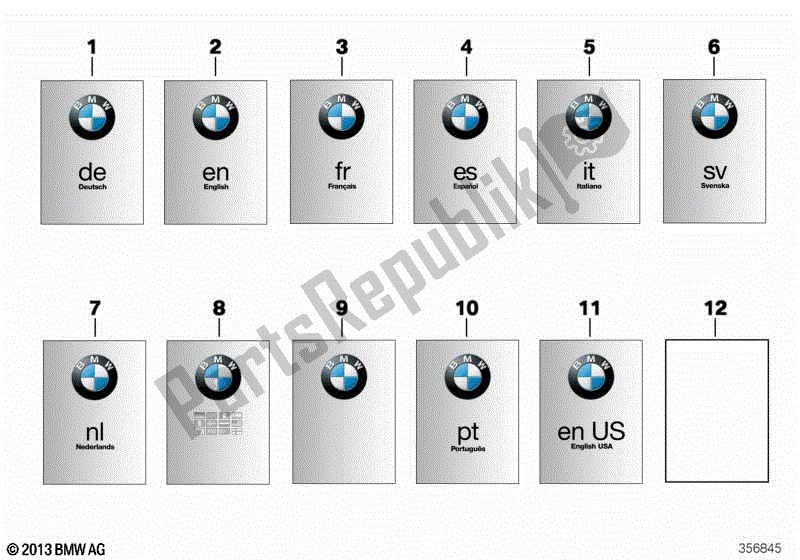 Toutes les pièces pour le Manuel Du Propriétaire du BMW F 800 GS K 72 2008 - 2012