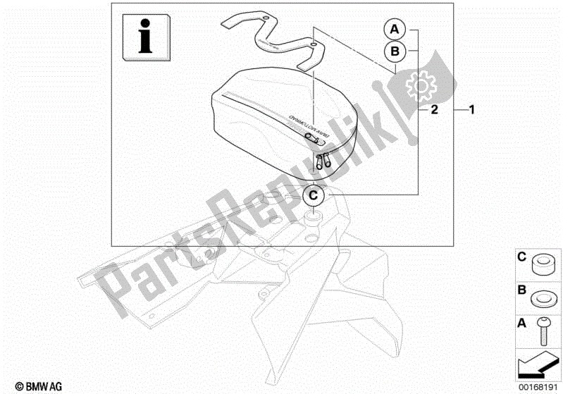 Todas las partes para Bolsillo Trasero de BMW F 800 GS K 72 2008 - 2012