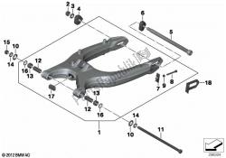 Rear wheel swinging arm