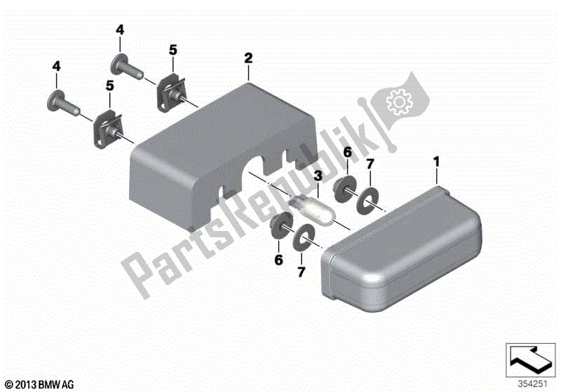 Todas las partes para Luz De La Placa De Matrícula de BMW F 800 GS K 72 2008 - 2012