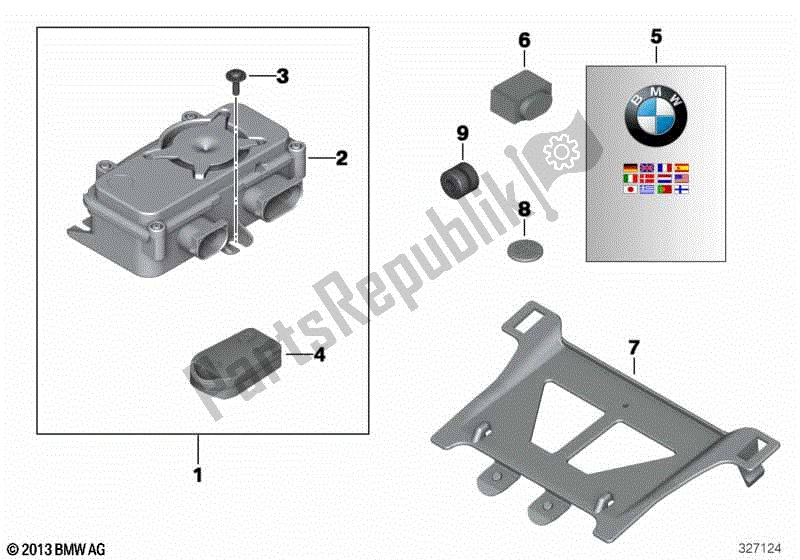Todas las partes para Sistema De Alarma Antirrobo Modernizado de BMW F 800 GS K 72 2008 - 2012