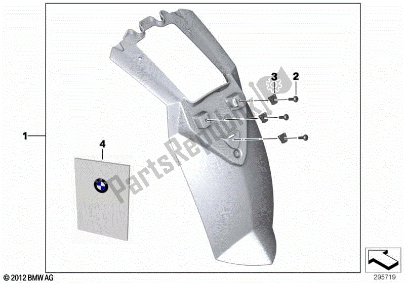 Todas las partes para Conjunto De Extensiones De Protección Contra Salpicaduras de BMW F 800 GS K 72 2008 - 2012