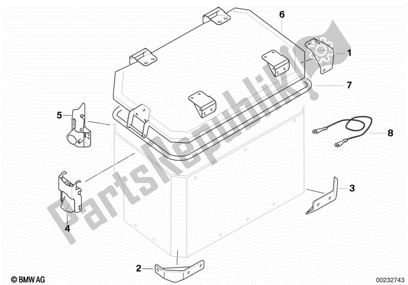 Toutes les pièces pour le Pièces Détachées, Valise En Aluminium du BMW F 800 GS K 72 2008 - 2012