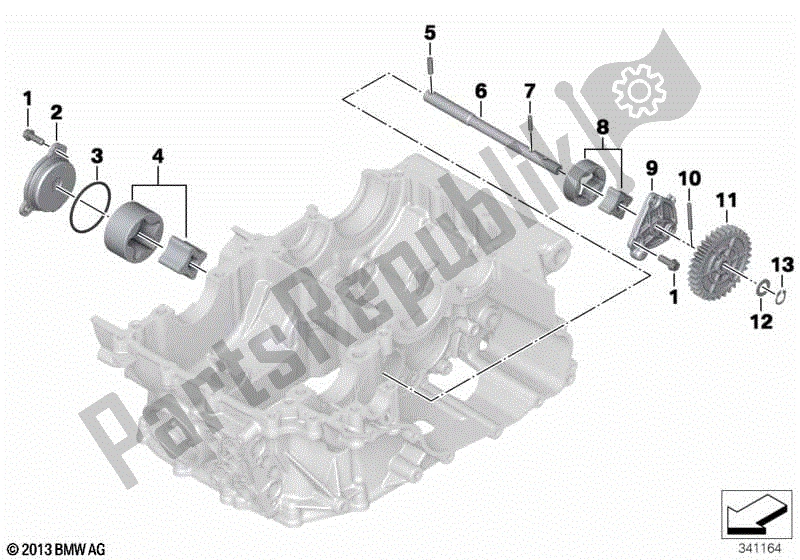 Todas las partes para Piezas Individuales Para Bomba De Aceite de BMW F 800 GS K 72 2008 - 2012